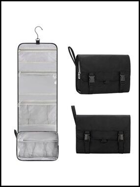 Hanging Toiletry Bag Water-Resistant Nylon Travel Organizer
